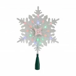 Kurt Adler 15" Lighted Three Dimensional Star Christmas Tree Topper - Multi Colored Lights