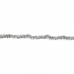 Kurt Adler 9' Twisted Iridescent And Silver Beaded Christmas Garland - Unlit