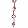 Kurt Adler 6' Red Glittered Finial And Onion With Silver Ball Christmas Garland