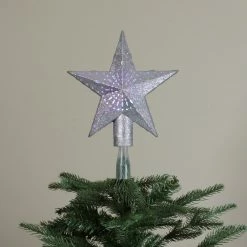 Kurt Adler 9" LED Lighted Sliver Glitter Star Christmas Tree Topper - Multi Lights 5 Kurt Adler 9" LED Lighted Sliver Glitter Star Christmas Tree Topper - Multi Lights -Wreaths & Garland shop ksa jel0311 3 97470.1588405840