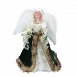 Kurt Adler 12" Irish Shamrock Fiber Optic Angel Wings Christmas Tree Topper