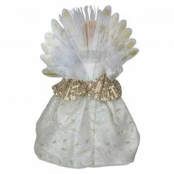 Kurt Adler 12" Lighted Gold And Ivory Angel Tree Topper - Multicolor Fiber Optic Lights -Wreaths & Garland shop ksa ul1095 3 25302.1588405776