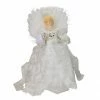 Kurt Adler 12" Elegant White And Silver LED Light Fiber Optic Angel Christmas Tree Topper