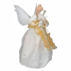 Kurt Adler 14.5" Gold And Ivory Pre-Lit Angel Christmas Tree Topper - Clear Lights 8 Kurt Adler 14.5" Gold And Ivory Pre-Lit Angel Christmas Tree Topper - Clear Lights -Wreaths & Garland shop ksa ul2173 2 19039.1588415717