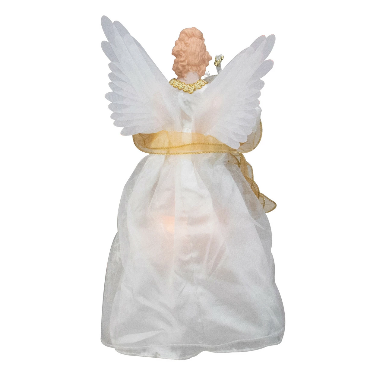 Kurt Adler 14.5" Gold And Ivory Pre-Lit Angel Christmas Tree Topper - Clear Lights 4 Kurt Adler 14.5" Gold And Ivory Pre-Lit Angel Christmas Tree Topper - Clear Lights - Image 4