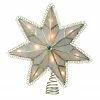 Kurt Adler 9.25'' Lighted Gold Star Loop Christmas Tree Topper - Clear Lights