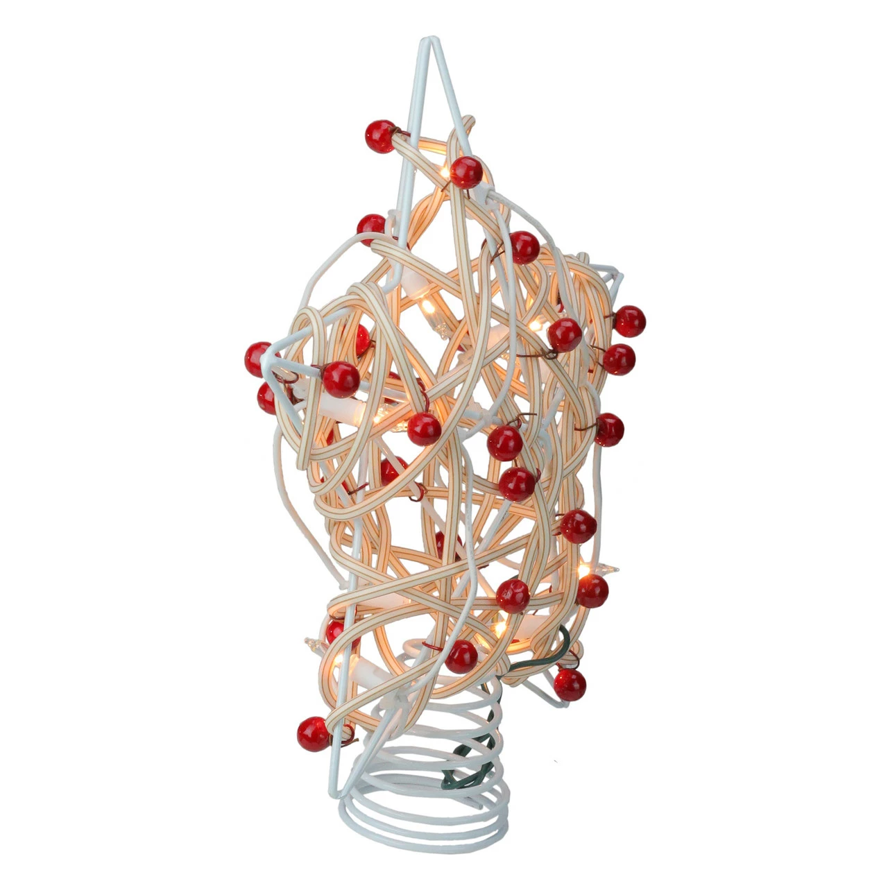 Kurt Adler 12 Lighted White Birch Berry Star Christmas Tree Topper - Clear Lights 2 Kurt Adler 12 Lighted White Birch Berry Star Christmas Tree Topper - Clear Lights - Image 2