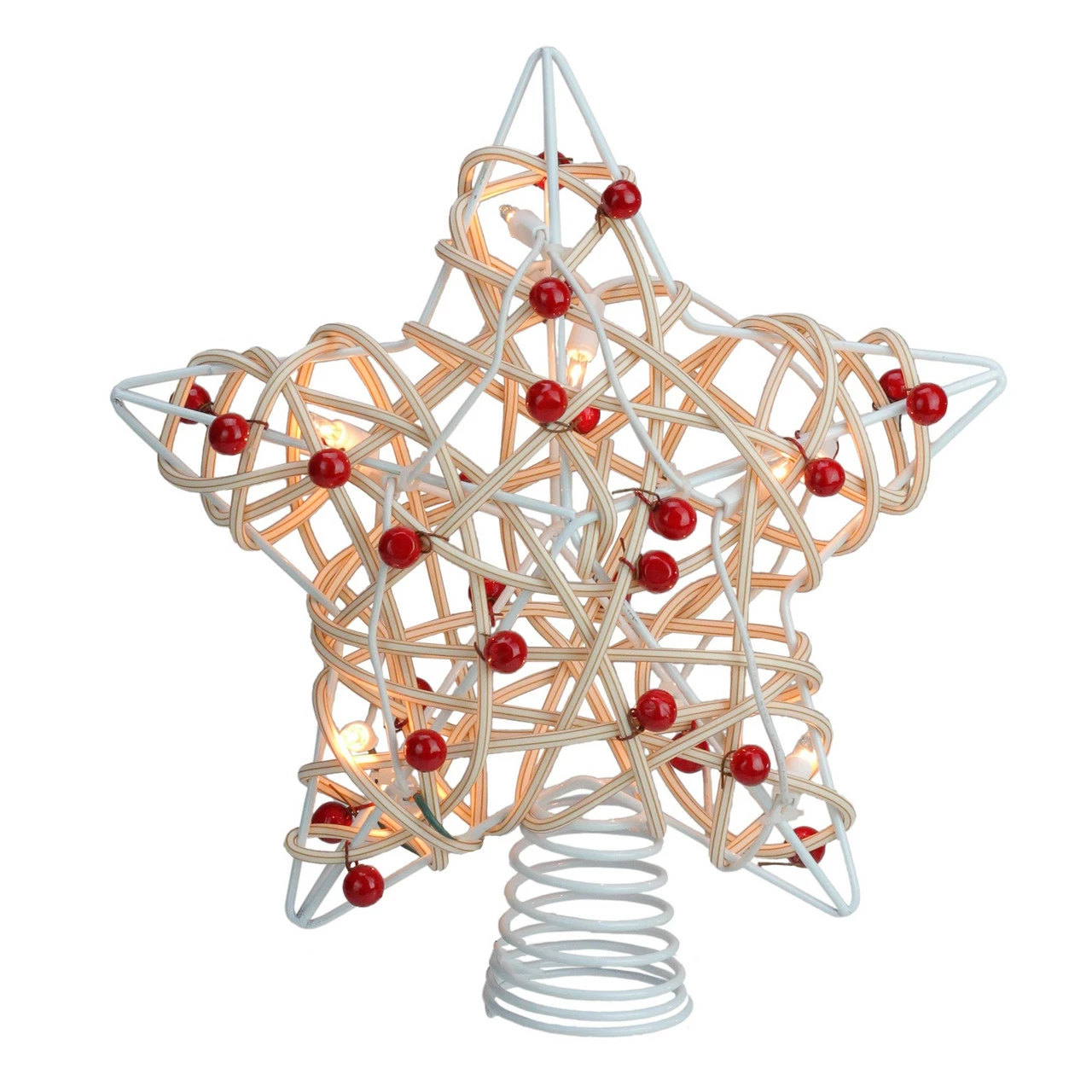 Kurt Adler 12 Lighted White Birch Berry Star Christmas Tree Topper - Clear Lights 3 Kurt Adler 12 Lighted White Birch Berry Star Christmas Tree Topper - Clear Lights - Image 3