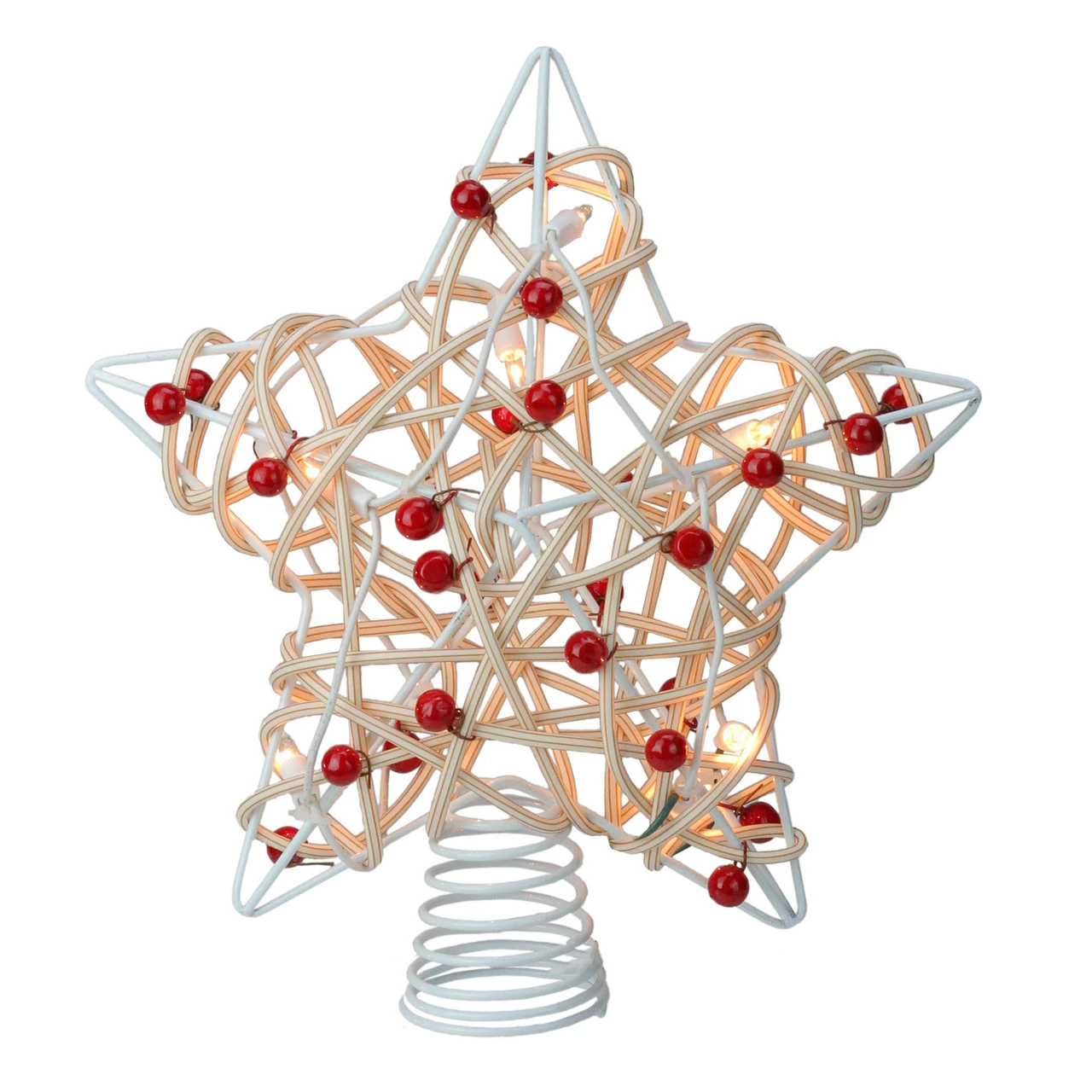 Kurt Adler 12 Lighted White Birch Berry Star Christmas Tree Topper - Clear Lights 1 Kurt Adler 12 Lighted White Birch Berry Star Christmas Tree Topper - Clear Lights
