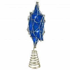 KSA Blue And Gold Colored Hanukkah Star LED Tree Topper 11.5" -Wreaths & Garland shop ksa us0134 1 47353.1588403932