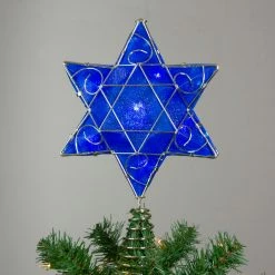 KSA Blue And Gold Colored Hanukkah Star LED Tree Topper 11.5" -Wreaths & Garland shop ksa us0134 5 40865.1588403933