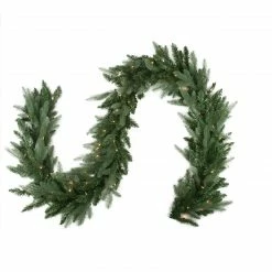 Northlight 9' X 12" Pre-Lit Washington Frasier Fir Artificial Christmas Garland - Clear Dura-Lit Lights