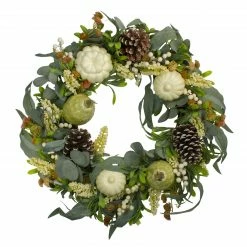 Northlight Gourds And Foliage Artificial Thanksgiving Wreath - 24-Inch, Unlit