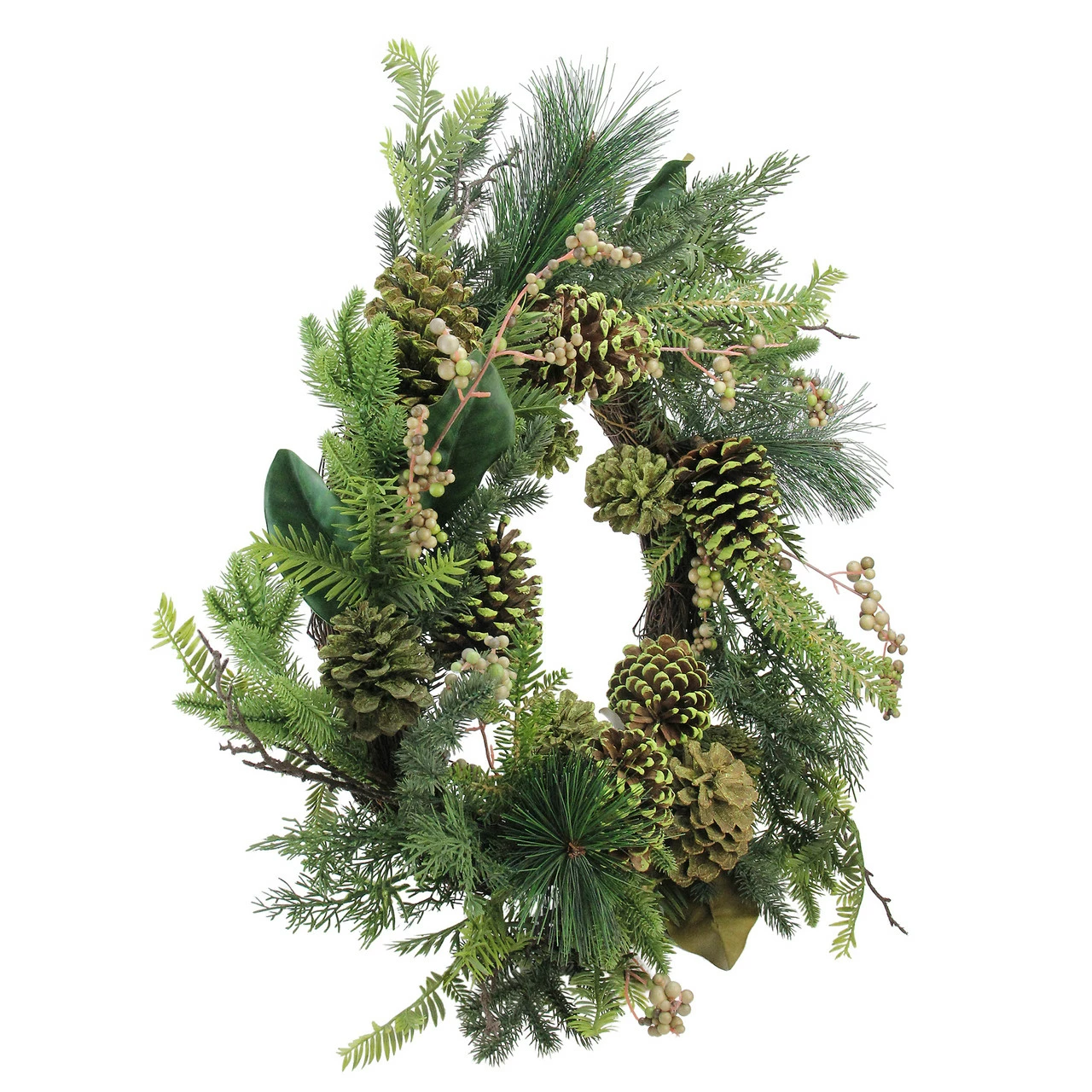 Northlight Berries And Pine Cone Artificial Christmas Wreath - 24-Inch, Unlit 2 Northlight Berries And Pine Cone Artificial Christmas Wreath - 24-Inch, Unlit - Image 2