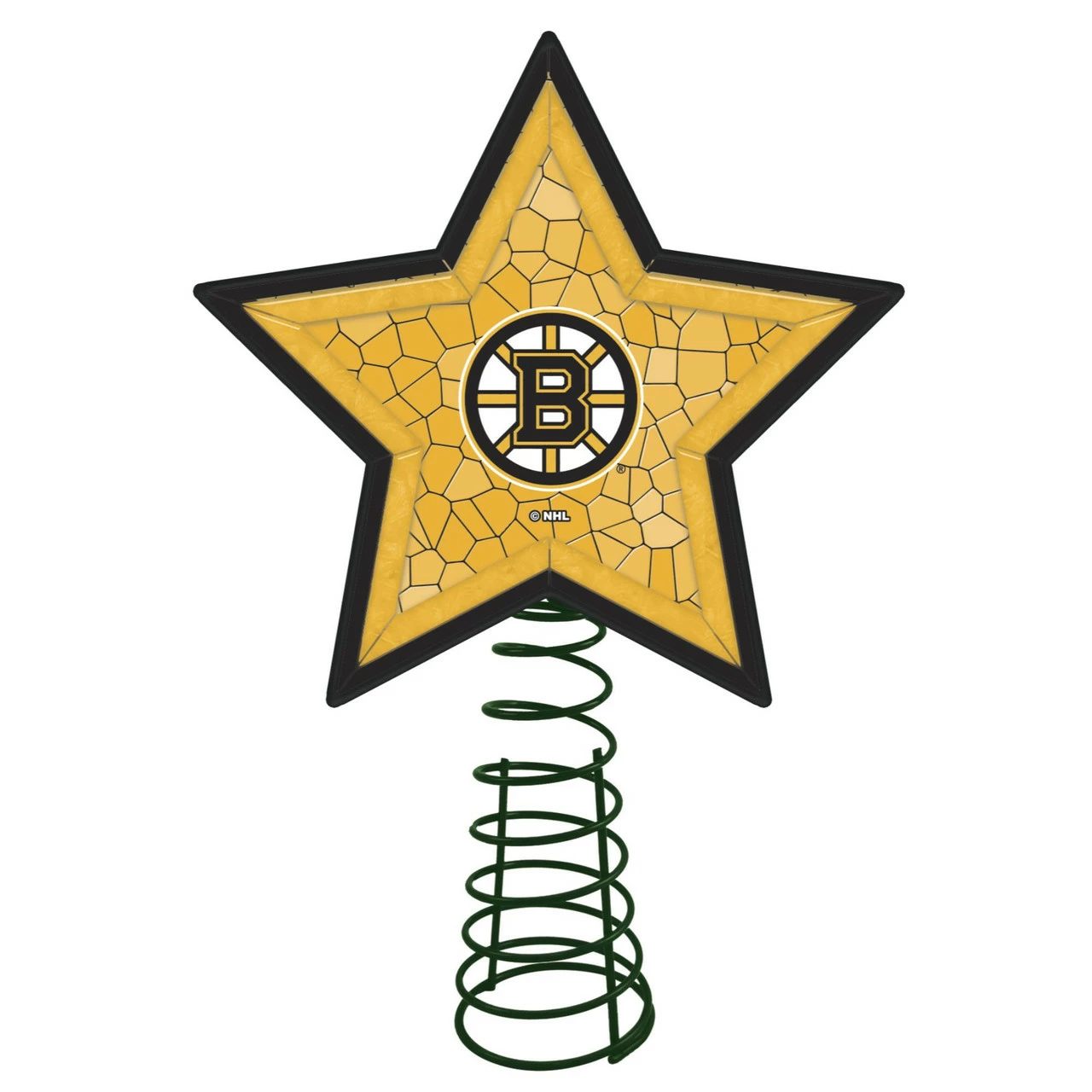 The Memory Company 10" Lighted Yellow And Black Mosaic Style Star NHL Boston Bruins Christmas Tree Topper 1 The Memory Company 10" Lighted Yellow And Black Mosaic Style Star NHL Boston Bruins Christmas Tree Topper