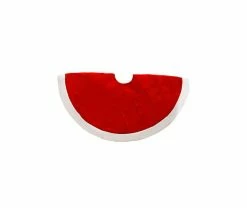 Northlight 18" Red And White Traditional Mini Christmas Tree Skirt