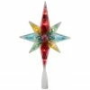 Northlight 10.75" Multi Colored Faceted Star Of Bethlehem Christmas Tree Topper, Clear Lights