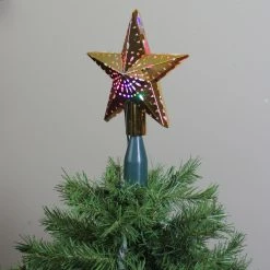 Mr. Christmas 11.5" Lighted Gold Kaleidoscope Christmas Tree Topper - Multicolor LED Lights 5 Mr. Christmas 11.5" Lighted Gold Kaleidoscope Christmas Tree Topper - Multicolor LED Lights -Wreaths & Garland shop mrchristmas 69804 3 63410.1665432997