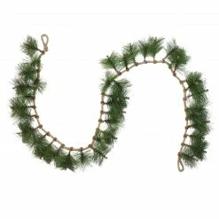 Napco 6' X 5" Long Needle Pine And Rope Rustic Artificial Christmas Garland - Unlit