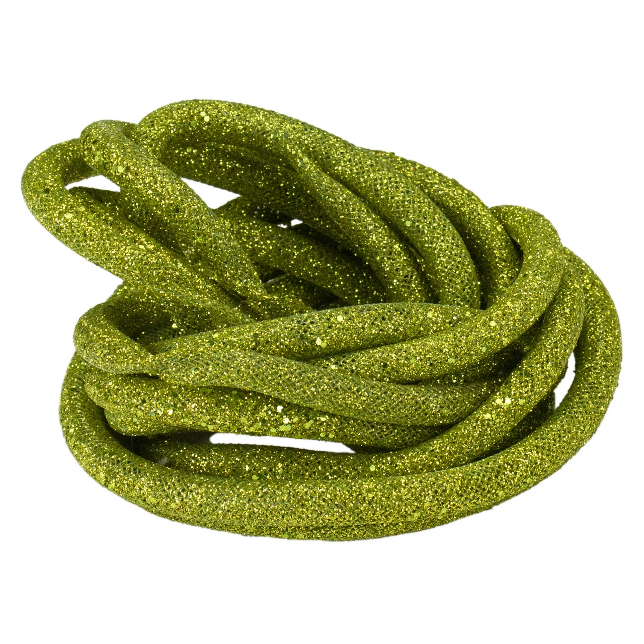 Napco 11' Glittered Olive Green Rope Garland 2 Napco 11' Glittered Olive Green Rope Garland - Image 2