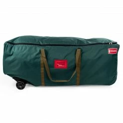 Northlight 58" Green No Drag Big Wheel Christmas Tree Storage Duffel Bag