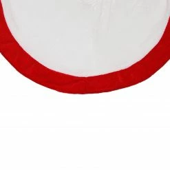 Northlight 18" White And Red Velveteen Mini Christmas Round Tree Skirt -Wreaths & Garland shop northlight20590002go20white redb 99542.1638805837