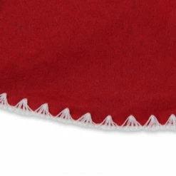 Northlight 26-Inch Red And White Shell Stitching Mini Christmas Tree Skirt