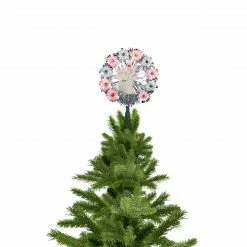 Northlight 7.5" Pre-Lit Silver Tinsel Wreath With Angel Christmas Tree Topper - Multi Lights -Wreaths & Garland shop northlight20ha87083b 39999.1665610744