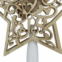 Northlight 10" Lighted Brown Star With Cut-Out Design Christmas Tree Topper - Clear Lights -Wreaths & Garland shop northlight20ha87093 17595.1665433006