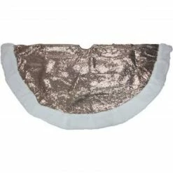 Northlight 47" Brown And White Paillette Sequins Round Christmas Tree Skirt -Wreaths & Garland shop northlight20hm14700 03 00357.1599873113