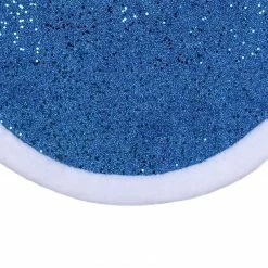 Northlight 20" Blue Glittered Mini Christmas Tree Skirt With Faux Fur Trim -Wreaths & Garland shop northlight20l27921 62598.1665610755