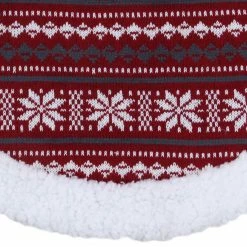 Northlight 20" Gray And Red Snowflakes Lodge Mini Christmas Tree Skirt With Sherpa Trim 5 Northlight 20" Gray And Red Snowflakes Lodge Mini Christmas Tree Skirt With Sherpa Trim -Wreaths & Garland shop northlight20l27925 61872.1639090309