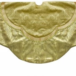 Northlight 48-Inch Golden Scalloped Velvet Christmas Tree Skirt With A Metallic Trim -Wreaths & Garland shop northlight20l87973 30670.1638550339