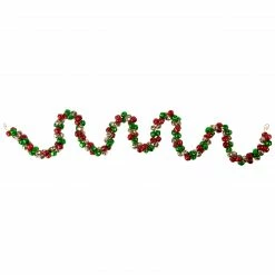 Northlight 5' Red, Green And Gold Jingle Bell Christmas Garland