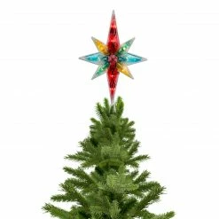 Northlight 10.75" Multi Colored Faceted Star Of Bethlehem Christmas Tree Topper, Clear Lights -Wreaths & Garland shop northlight20nl02626b 67621.1665610751