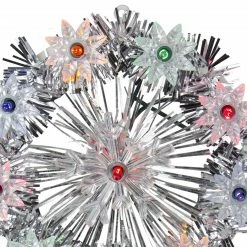Northlight 7" Pre-Lit Silver Snowflake Starburst Christmas Tree Topper - Clear Lights 6 Northlight 7" Pre-Lit Silver Snowflake Starburst Christmas Tree Topper - Clear Lights -Wreaths & Garland shop northlight20nl02629 07138.1638203360