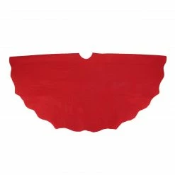 Northlight 38" Red Scalloped Edge Christmas Tree Skirt