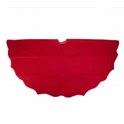 Northlight 48" Red Scalloped Edge Christmas Tree Skirt