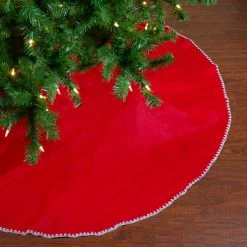 Alternative view of Northlight 48" Red And White Shell Reversible Christmas Tree Skirt