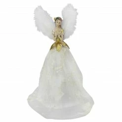 Northlight 10" Champagne Angel Christmas Tree Topper, Unlit