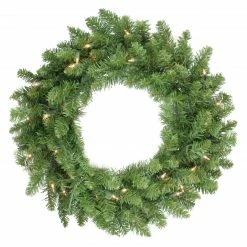 Northlight 24" Pre-Lit Eastern Pine Artificial Christmas Wreath - Clear Lights