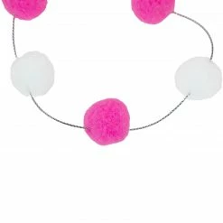 Northlight 9' Pink And White Plush Snowball Christmas Garland -Wreaths & Garland shop northlight da92490 3 15194.1661972788