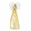 Northlight 10" Gold And White Angel Christmas Tree Topper, Unlit