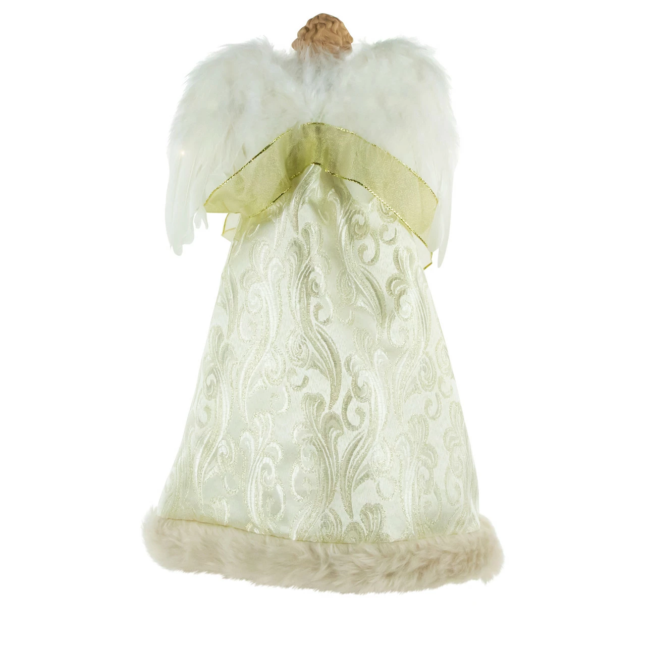 Northlight 18" Lighted White And Gold Angel In A Dress Christmas Tree Topper - Warm White Lights 3 Northlight 18" Lighted White And Gold Angel In A Dress Christmas Tree Topper - Warm White Lights - Image 3