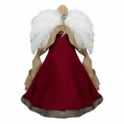 Northlight 18" Green And Brown Angel In A Dress Christmas Tree Topper - Unlit -Wreaths & Garland shop northlight e90899 2 50977.1604023644