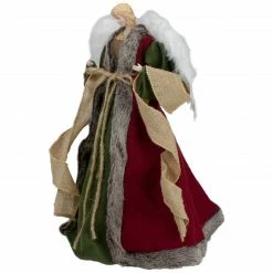 Northlight 18" Green And Brown Angel In A Dress Christmas Tree Topper - Unlit -Wreaths & Garland shop northlight e90899 3 49899.1604023644