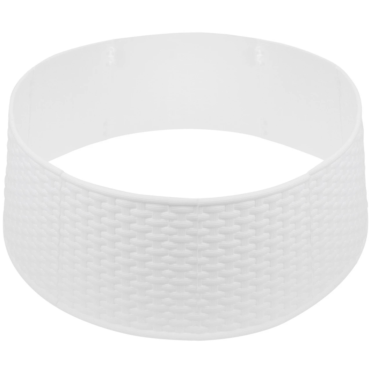 Northlight 25.5" White Rattan Pattern Large Christmas Tree Collar 3 Northlight 25.5" White Rattan Pattern Large Christmas Tree Collar - Image 3