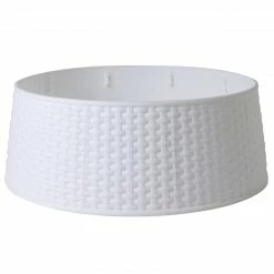 Northlight 21" White Rattan Pattern Medium Christmas Tree Collar