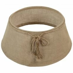 Northlight 22" Beige Burlap With Rope Christmas Tree Collar