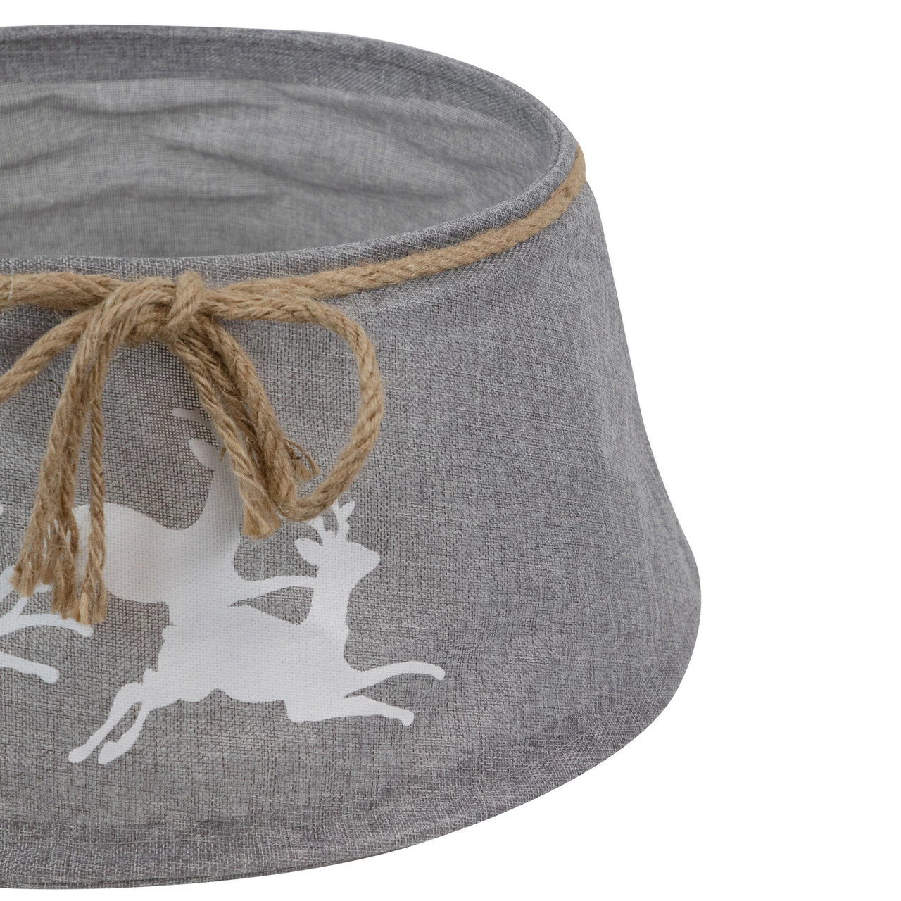 Northlight 22" Gray With White Reindeer Christmas Tree Collar 3 Northlight 22" Gray With White Reindeer Christmas Tree Collar - Image 3